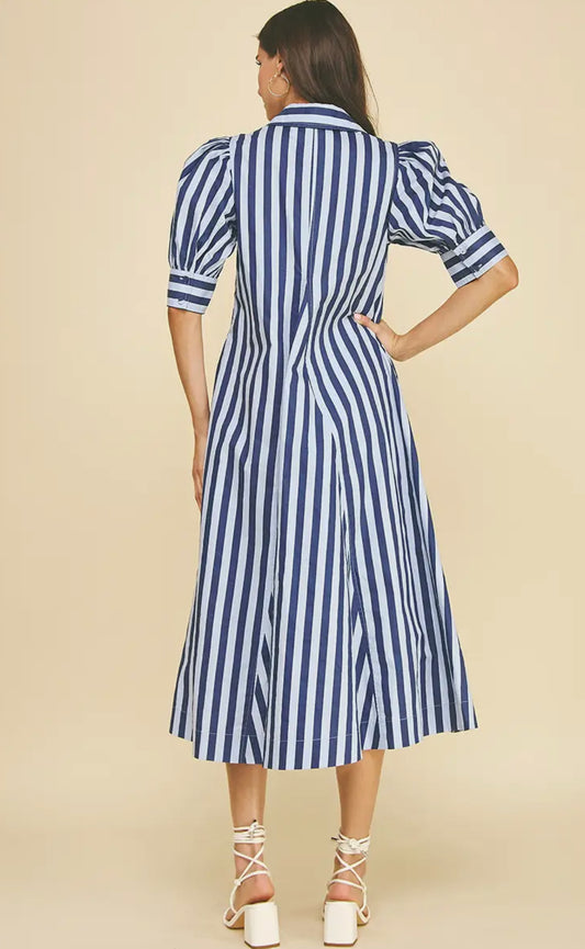 Striped Trapeze Maxi