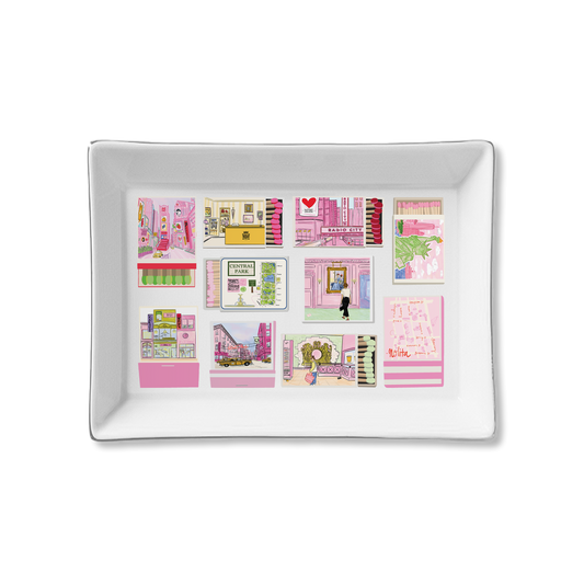 Ceramic Tray - New York Pink Matches