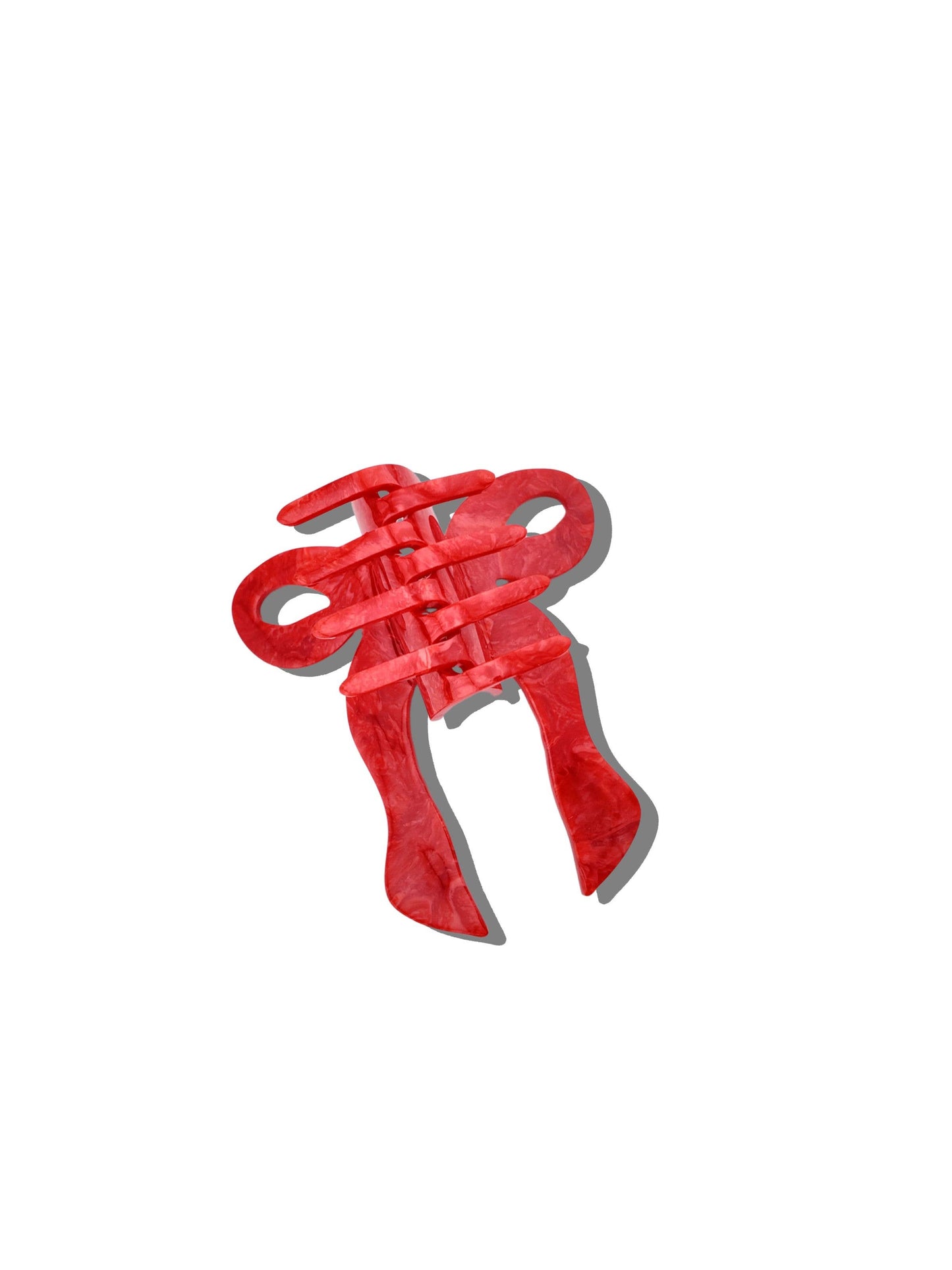 Hand-painted Coquette Bow Claw Hair Clip