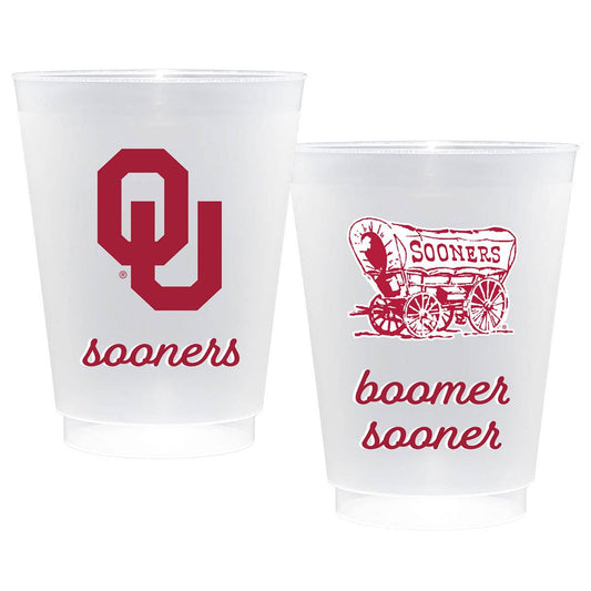 Oklahoma Sooners NCAA Frost Flex Cups (Set of 10)
