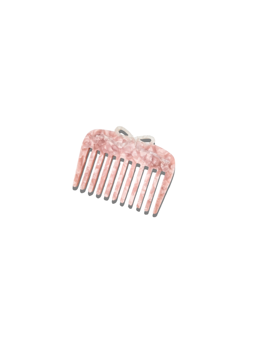 Hand-painted Ballet Bow Pocket Hair Comb
