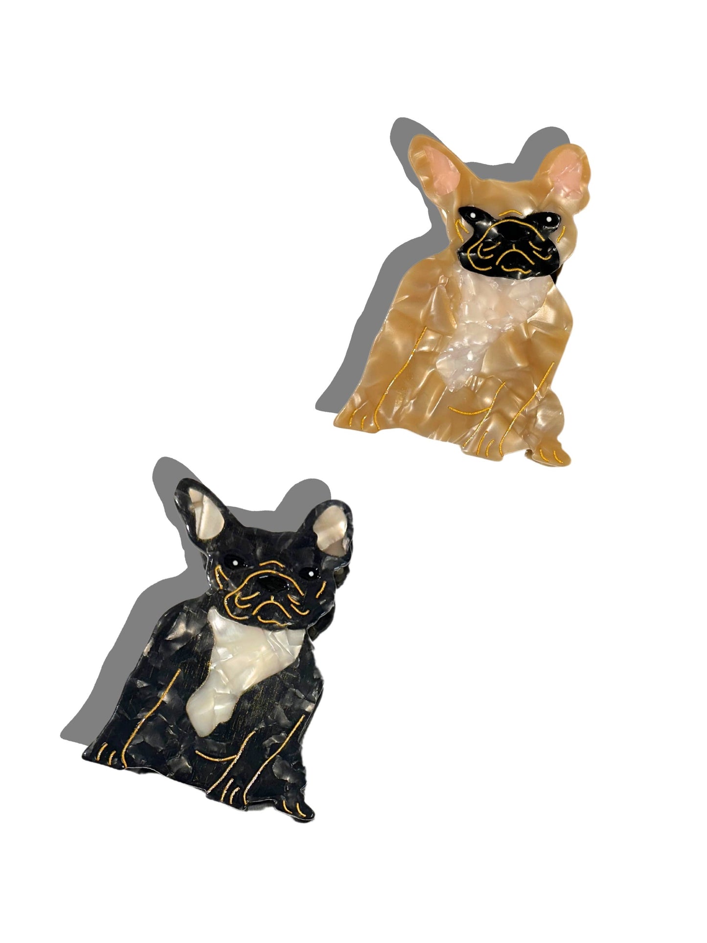 Hand-painted Frenchie Dog Breed Claw Hair Clip | Eco