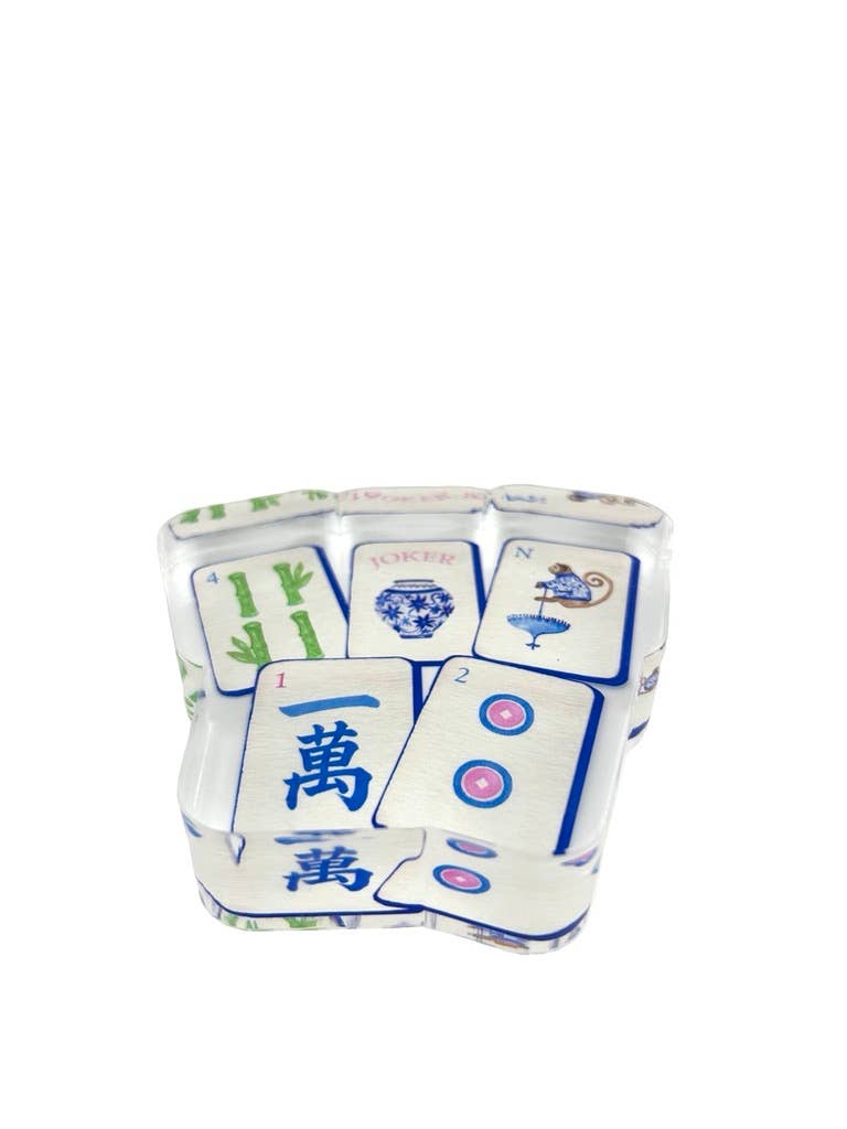 Acrylic Napkin Weight, Preppy Mahjong