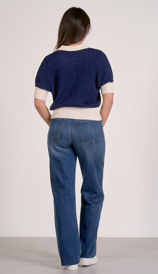 Crochet Collared Sweater