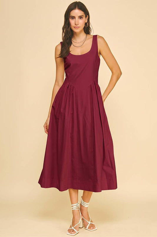 Scoopneck Midi Dress