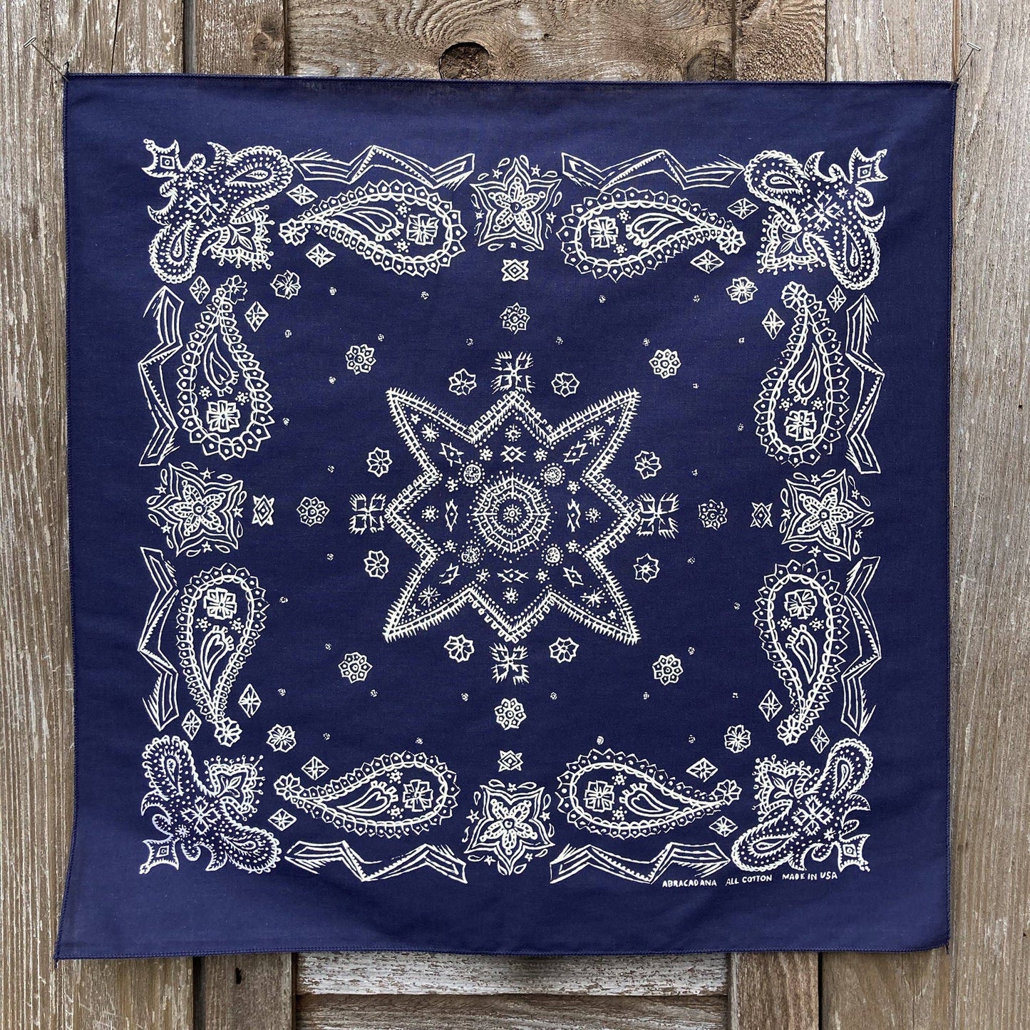 Navy Sketch Paisley Bandana