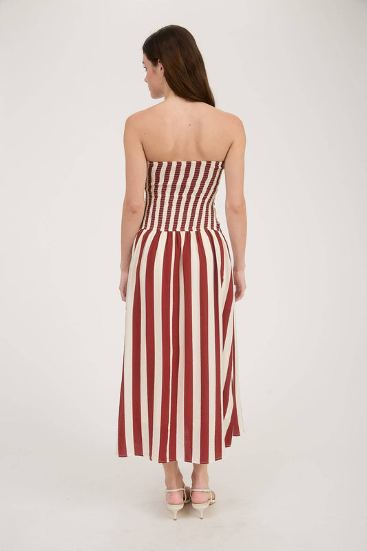 Vertical Stripe Maxi Dress