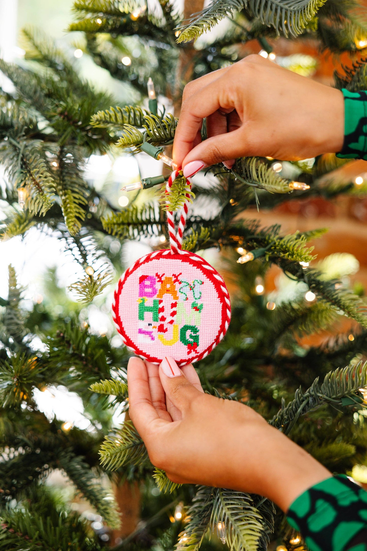 Needlepoint Ornament - Bah Humbug
