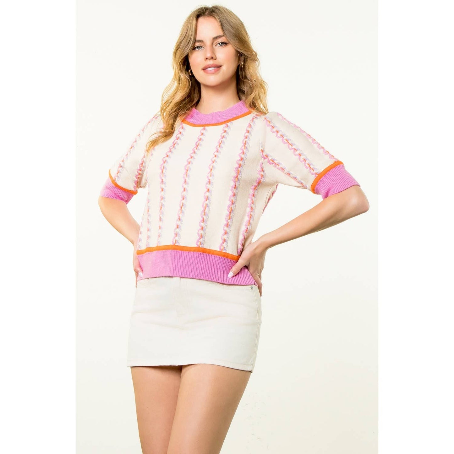 Short Sleeve Knit Top