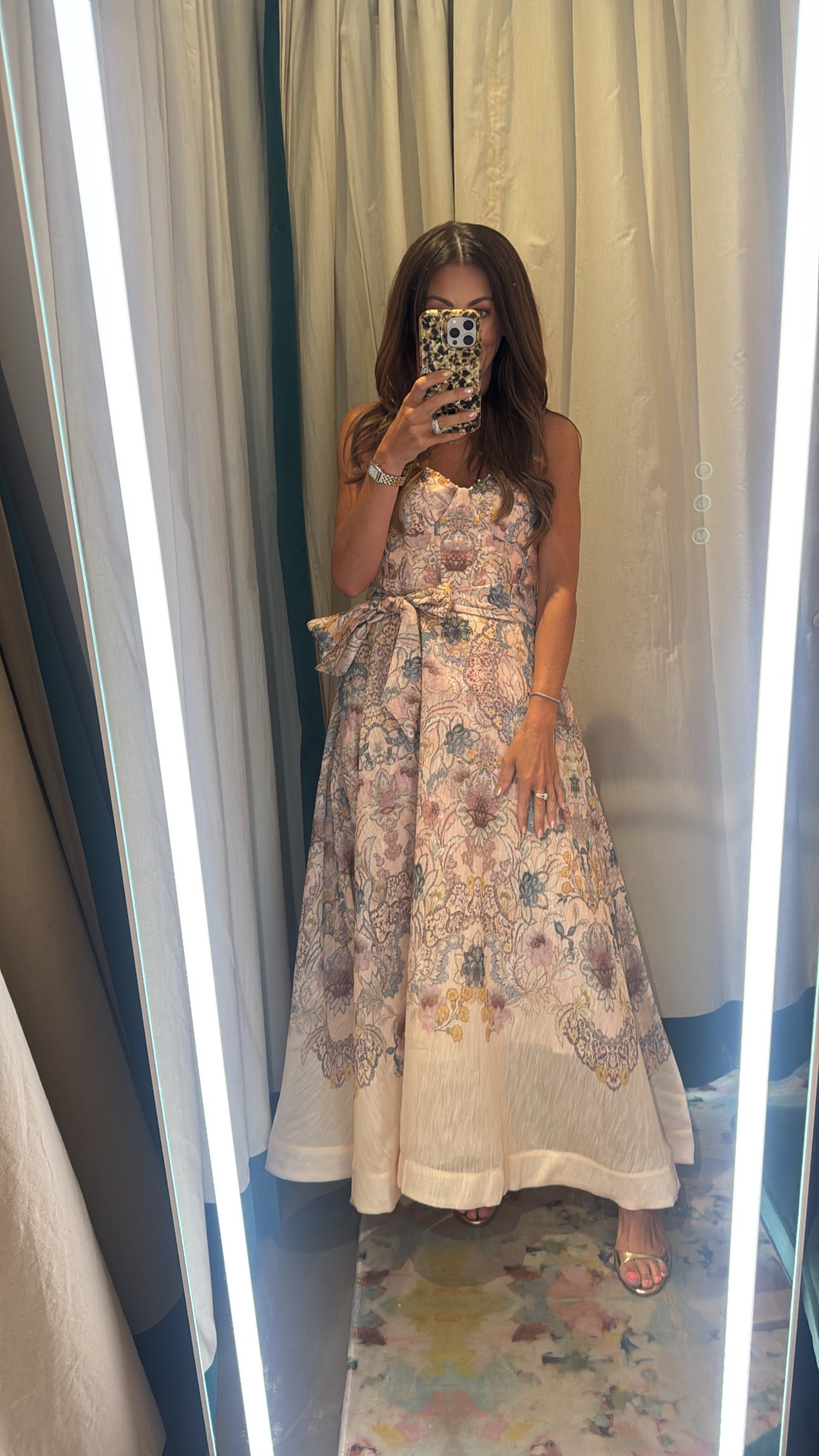Floral Belted Maxi Dress