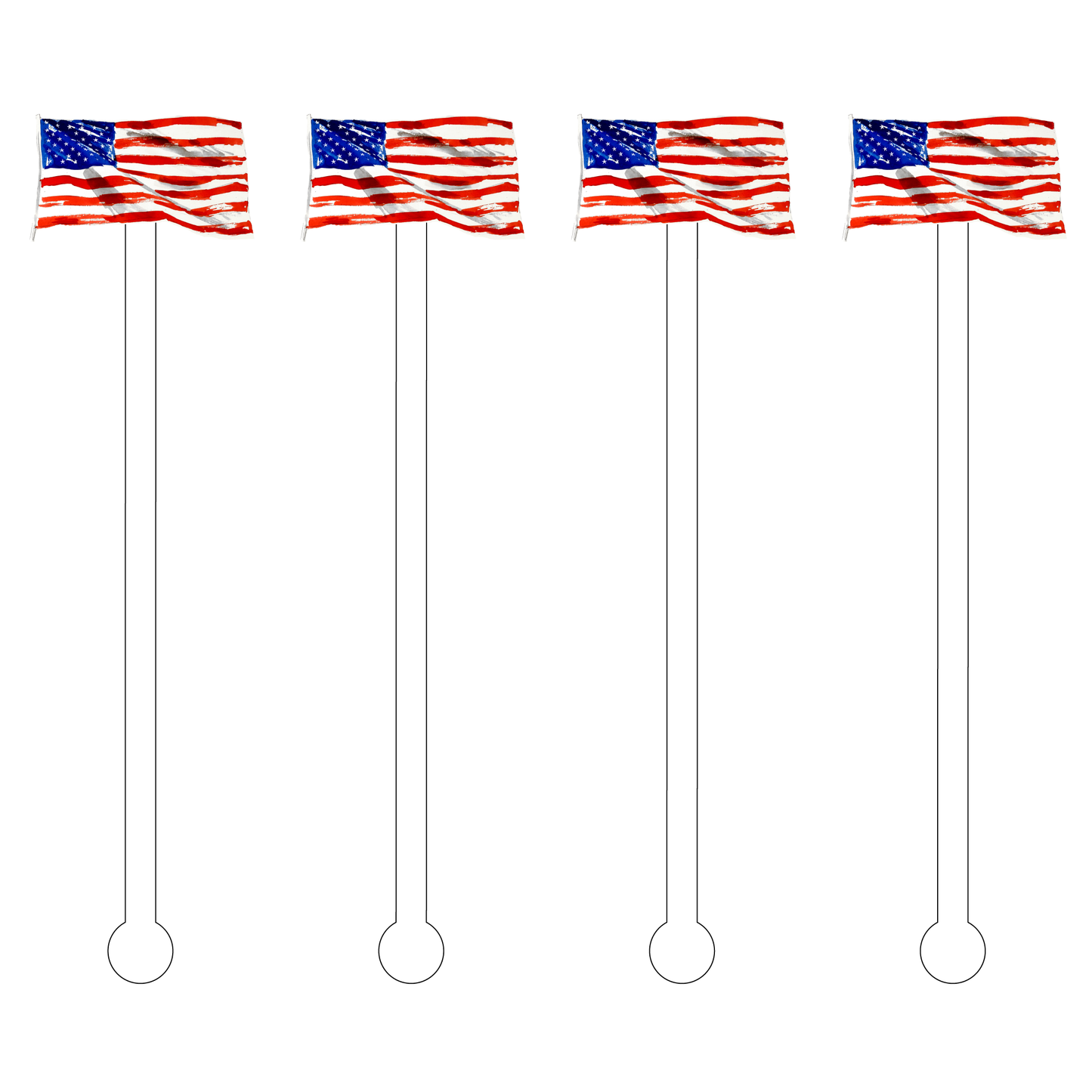 Old Glory Acrylic Stir Sticks