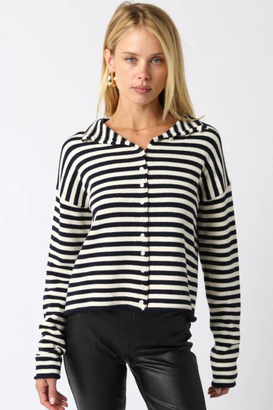 Elina Stripe Knit Top