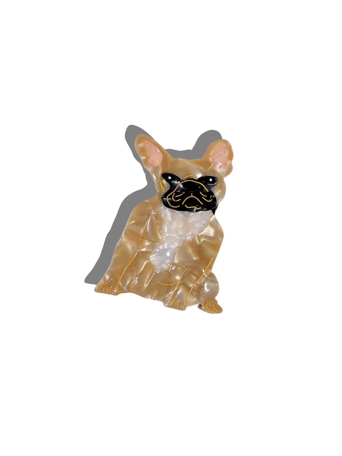 Hand-painted Frenchie Dog Breed Claw Hair Clip | Eco