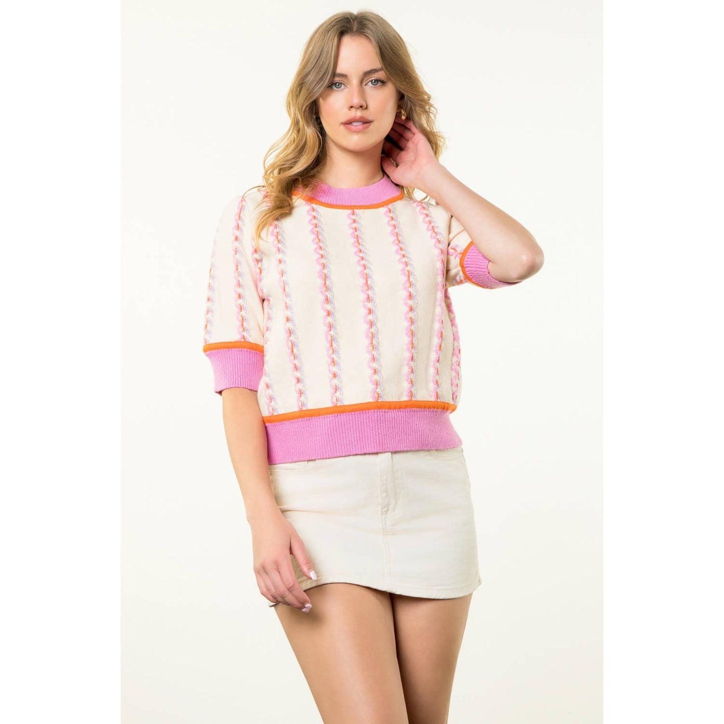 Short Sleeve Knit Top