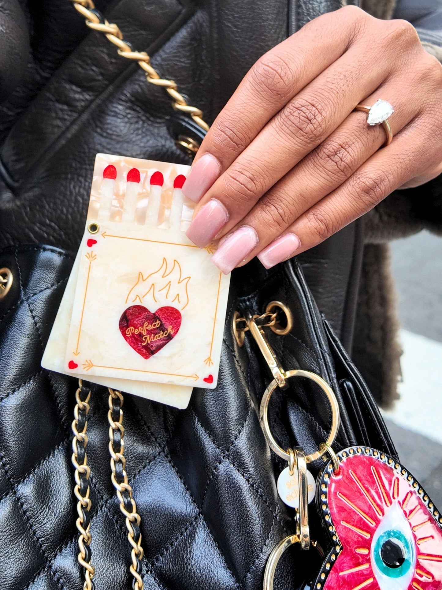 Hand-painted Matchbox Compact Mirror | Eco-Friendly