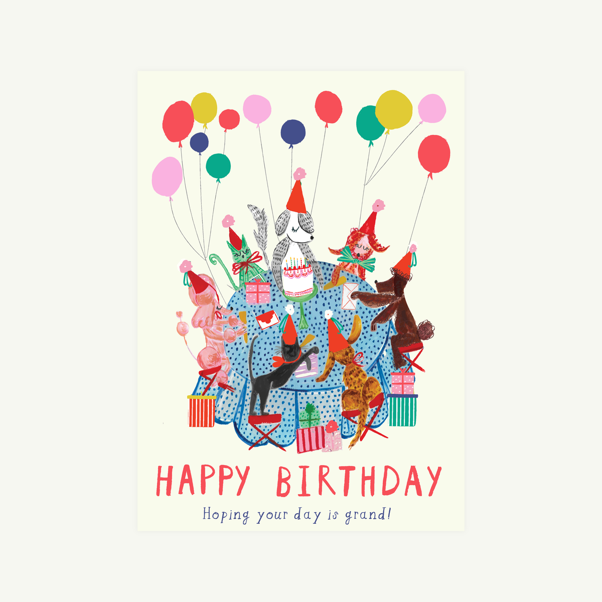 Dog Party greeting card