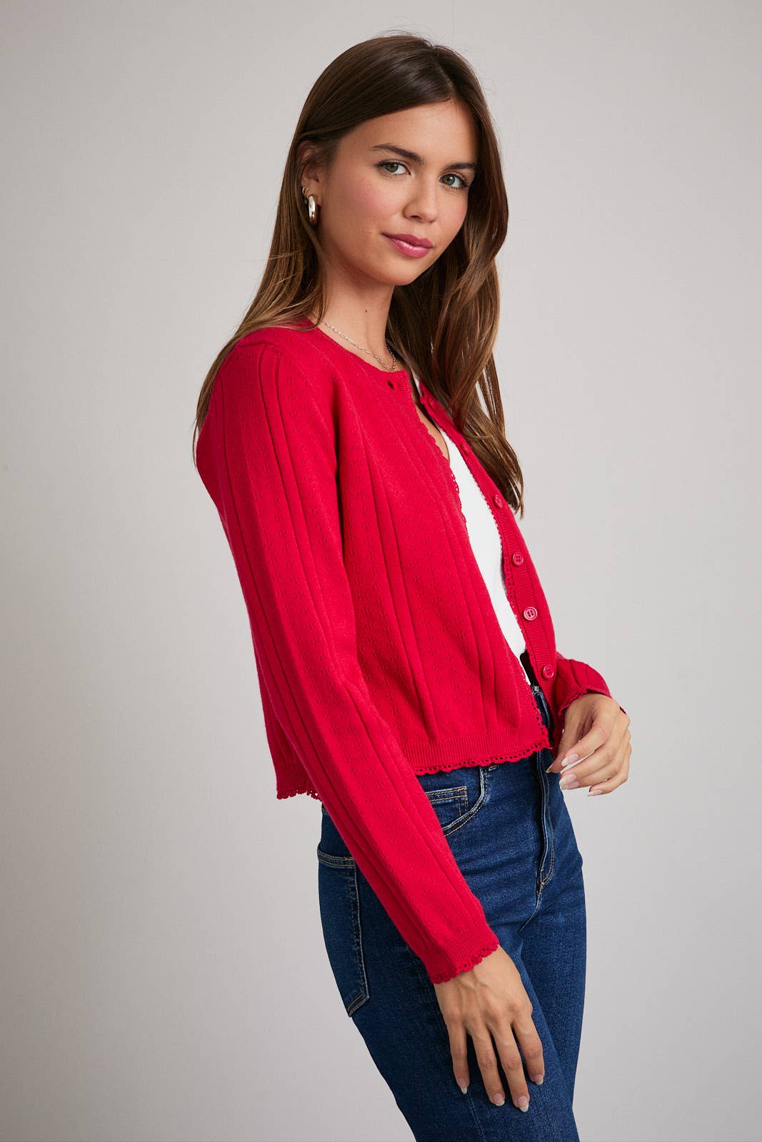 Pointelle Cardigan