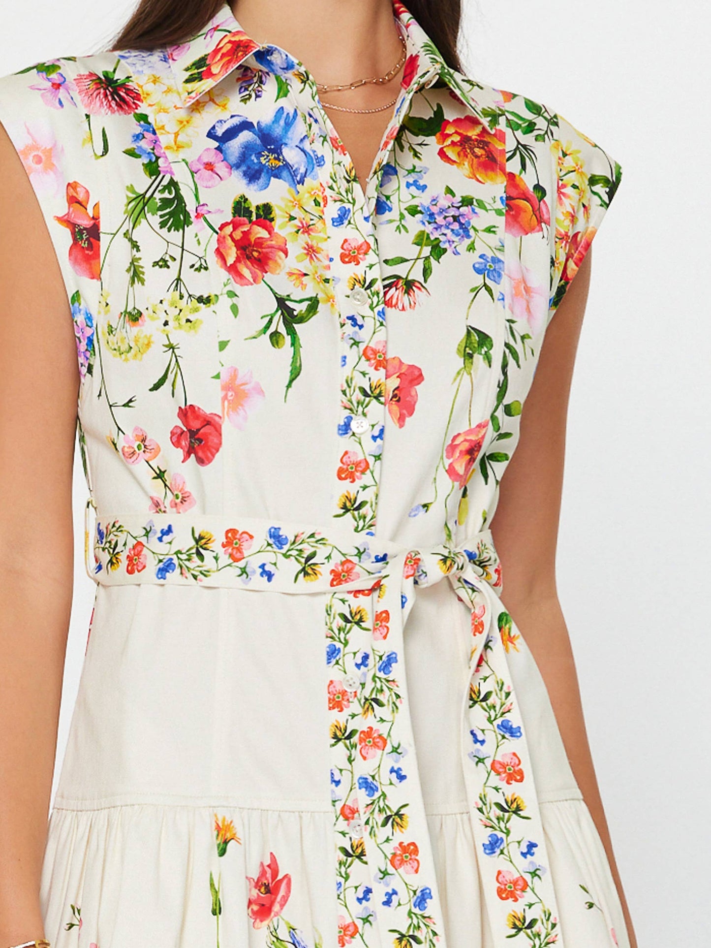 Floral Print Collared Mini Dress