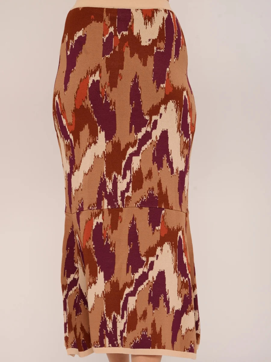 Mel Knit Abstract Skirt