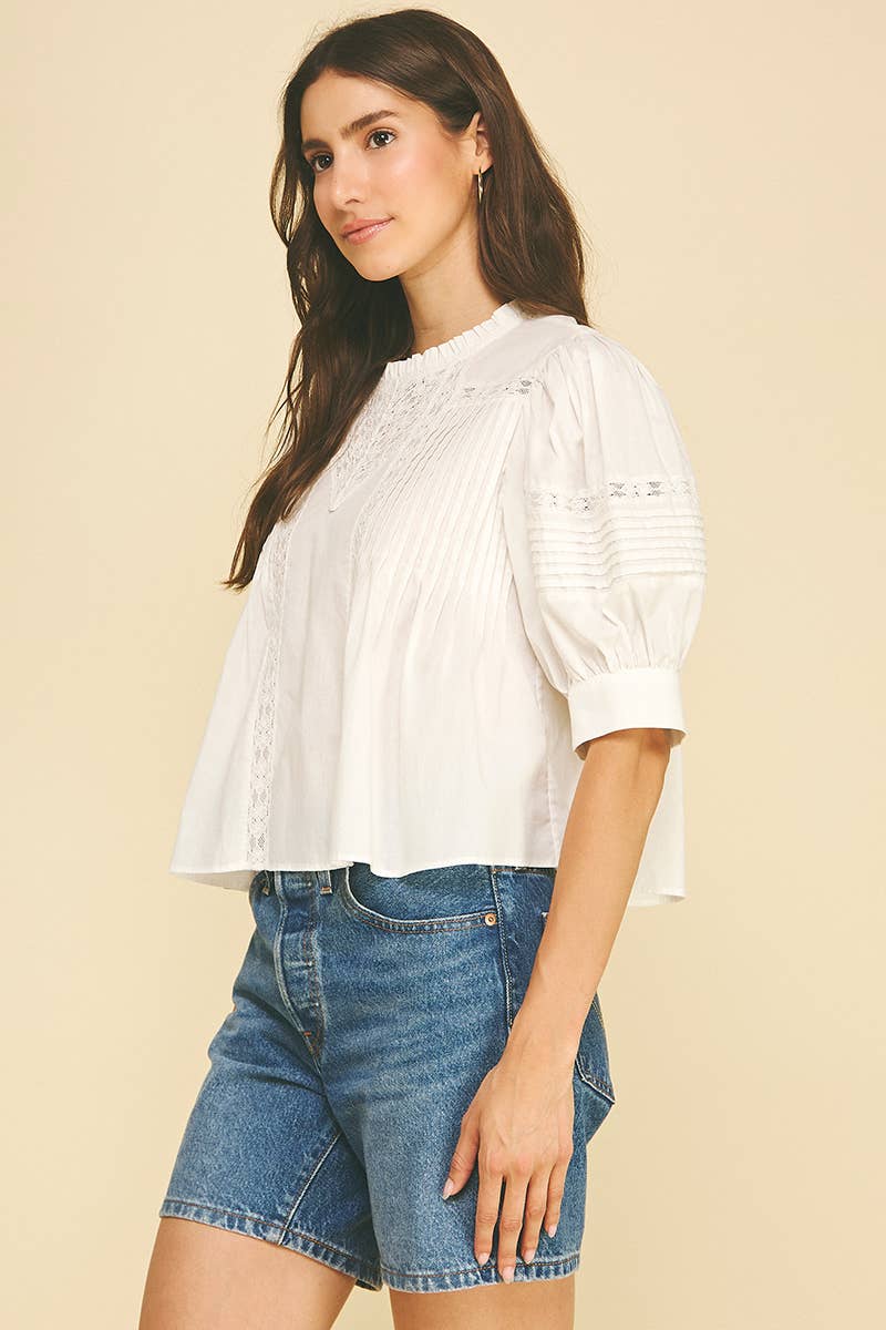 Lace Trimmed Blouse