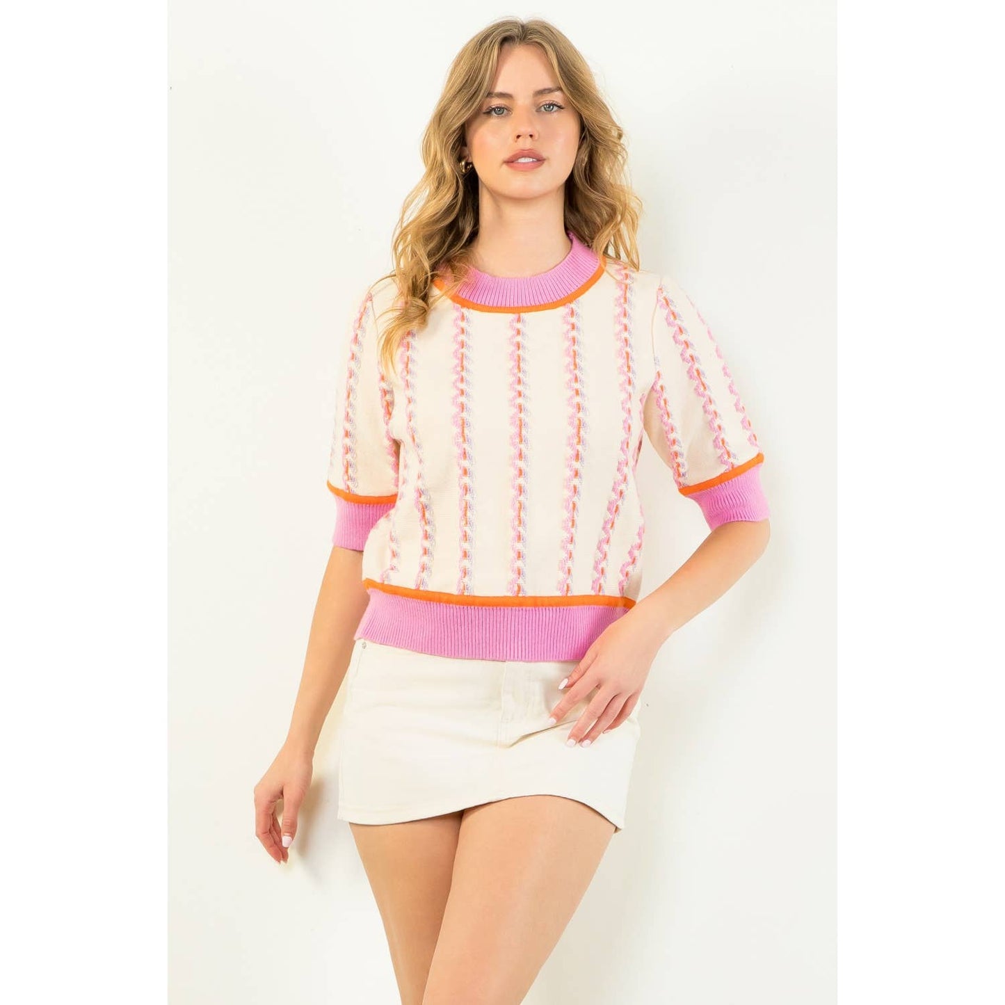 Short Sleeve Knit Top