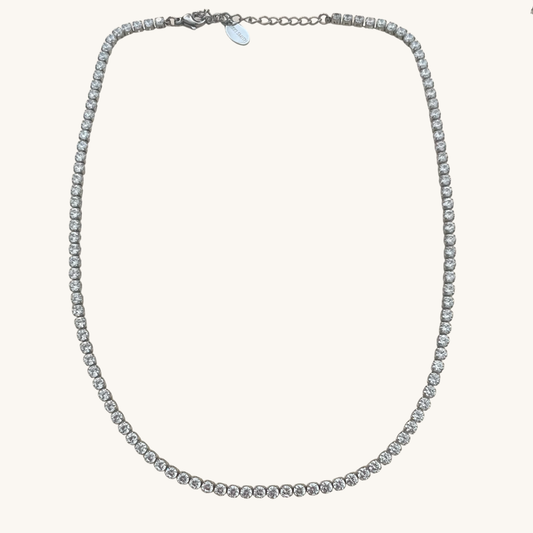 Stella Silver Tennis Necklace