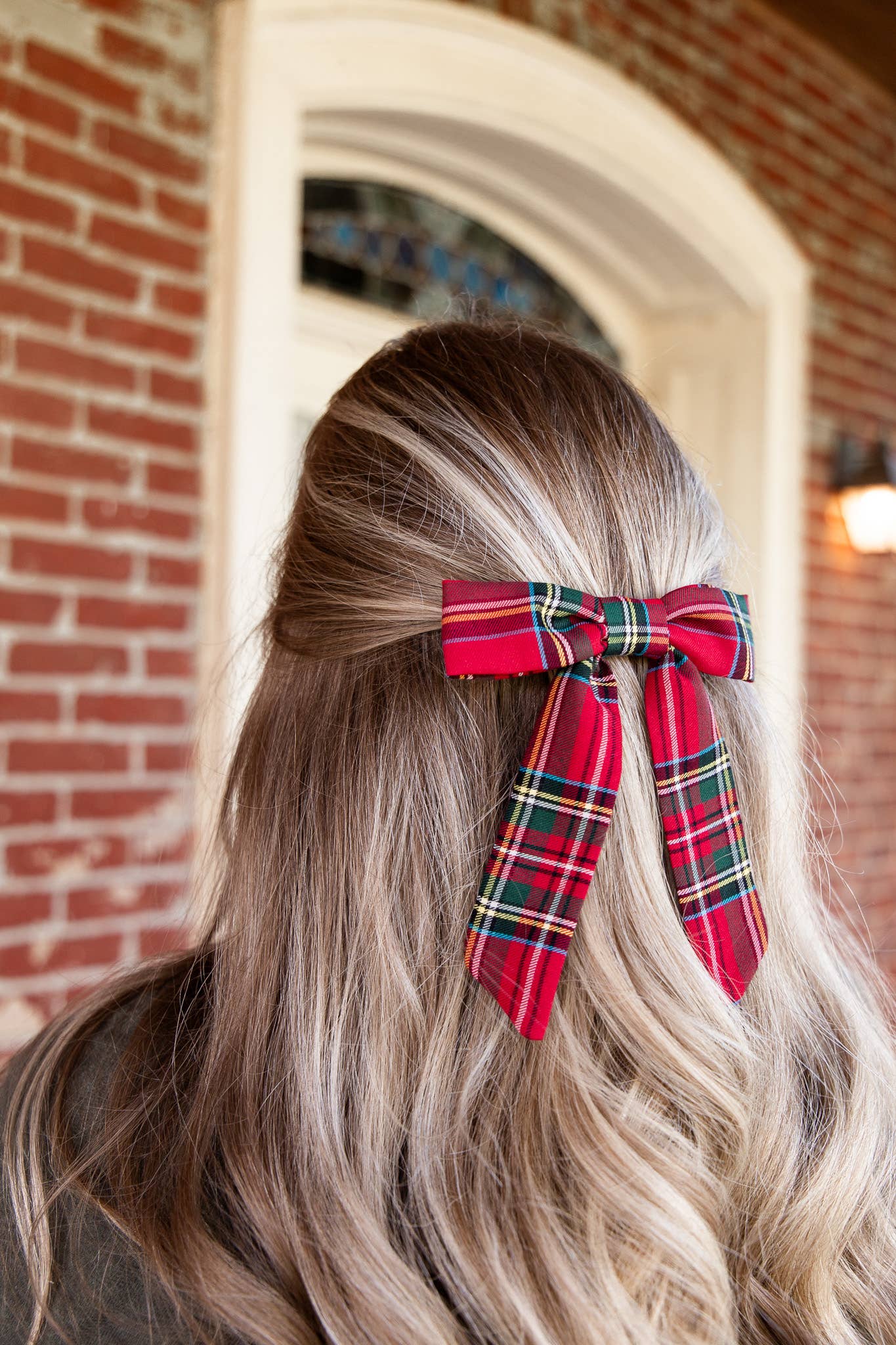Tartan Christmas Plaid Hair Bow Barrette | Emily Bow