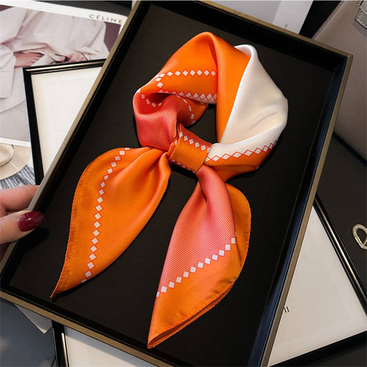 Orange Geometric Scarf