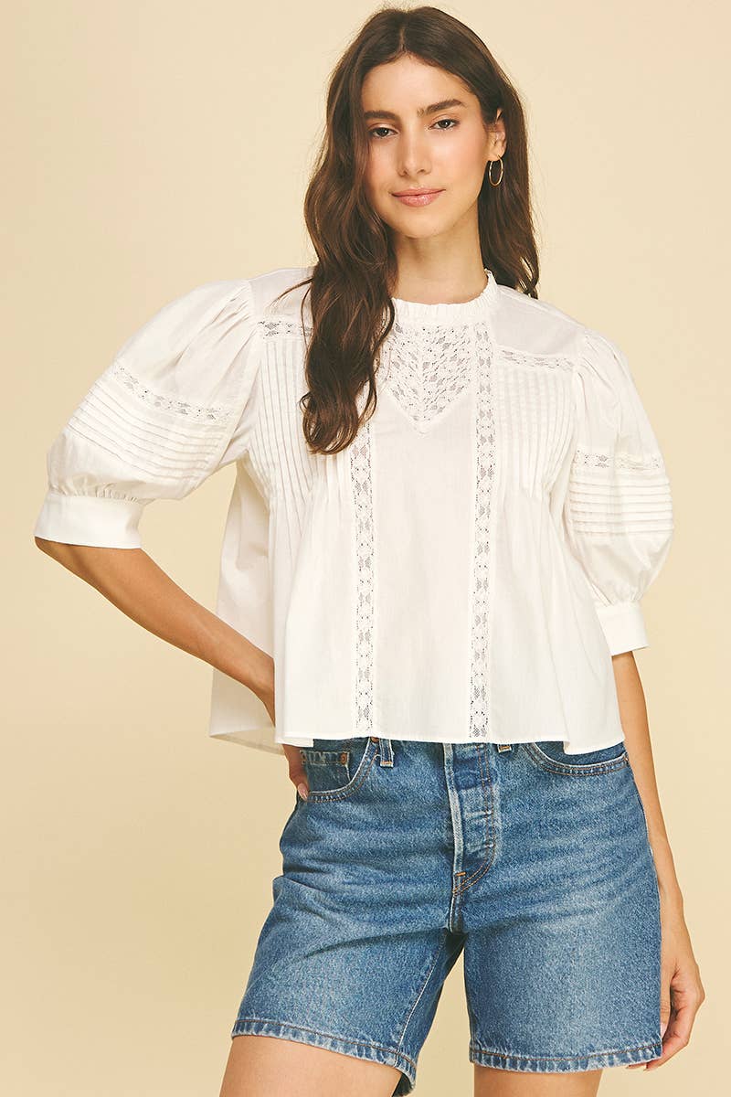 Lace Trimmed Blouse