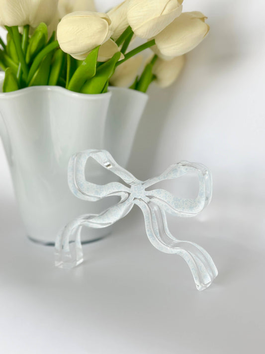 Acrylic Blue Bow