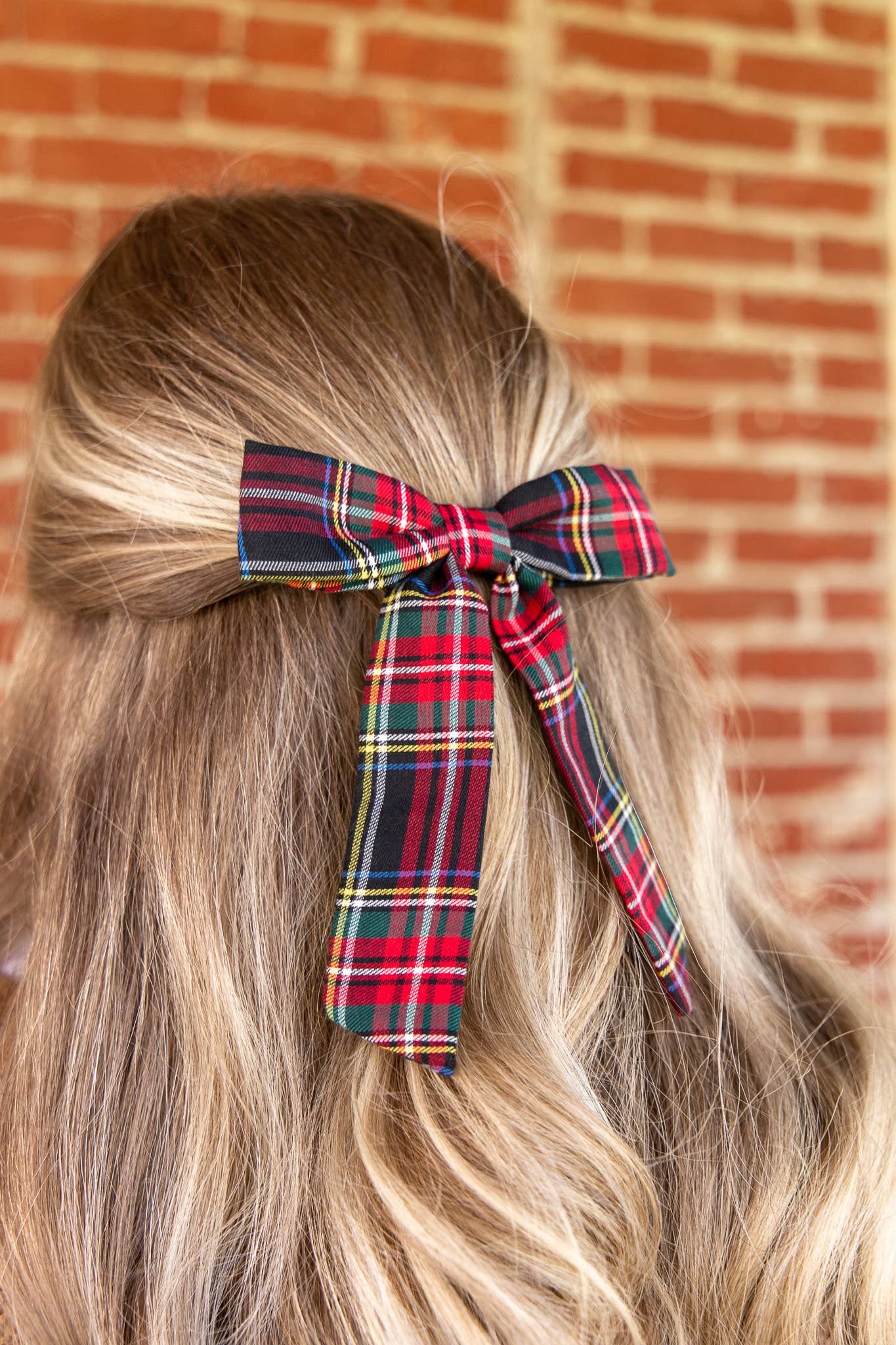 Tartan Christmas Plaid Hair Bow Barrette | Emily Bow