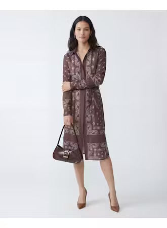 Edie Dress in Brown Bandana