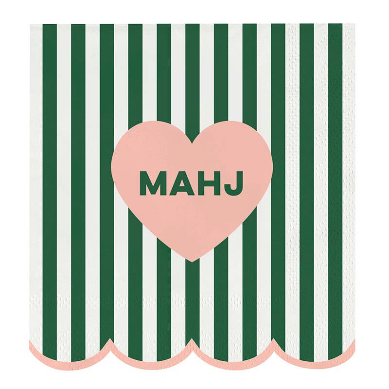 Scalloped Cocktail Napkins - Mahj