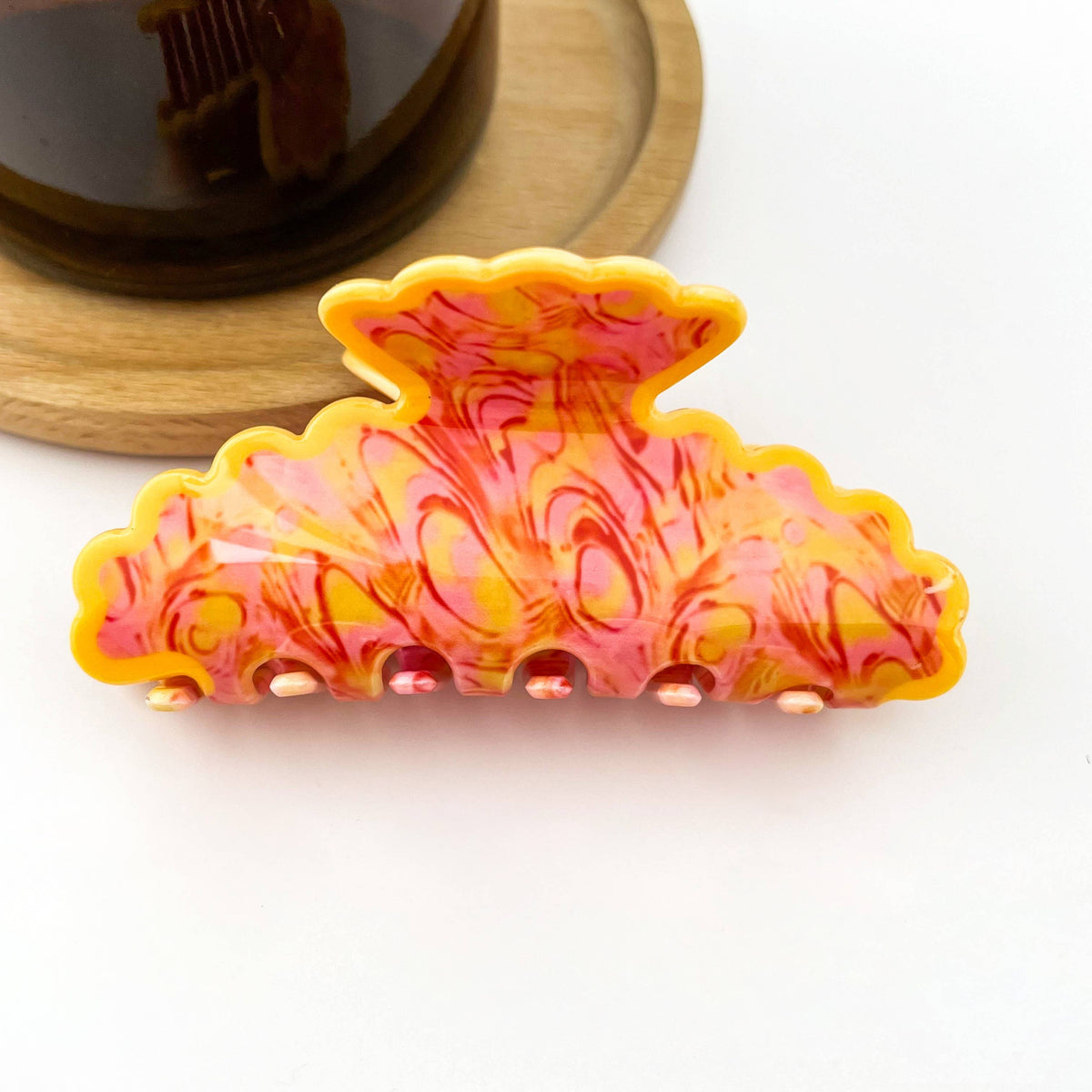 Wavy Marble Hair Clip