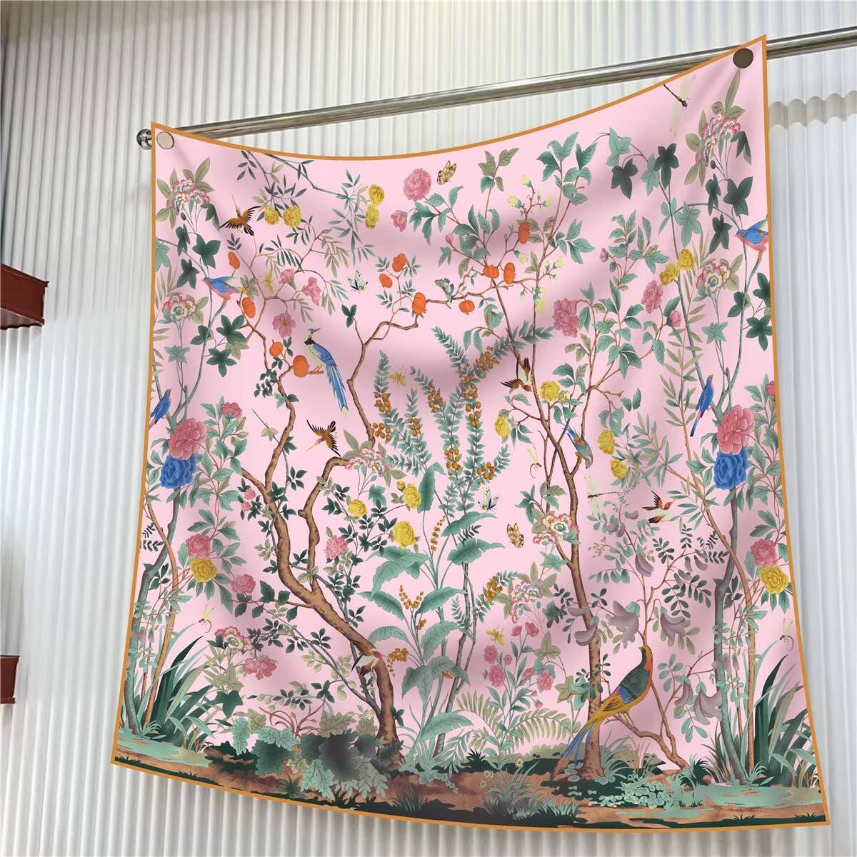 Jungle Birds Twill Silk Scarf
