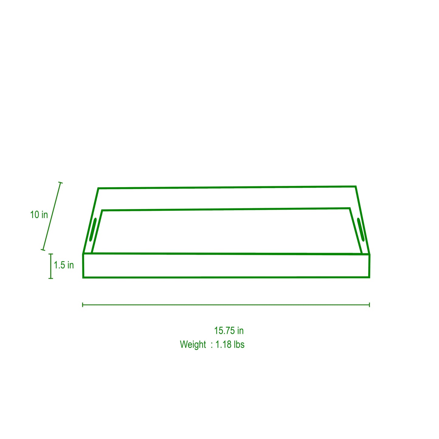 Garden Party Enameled Rectangular Tray 10x15