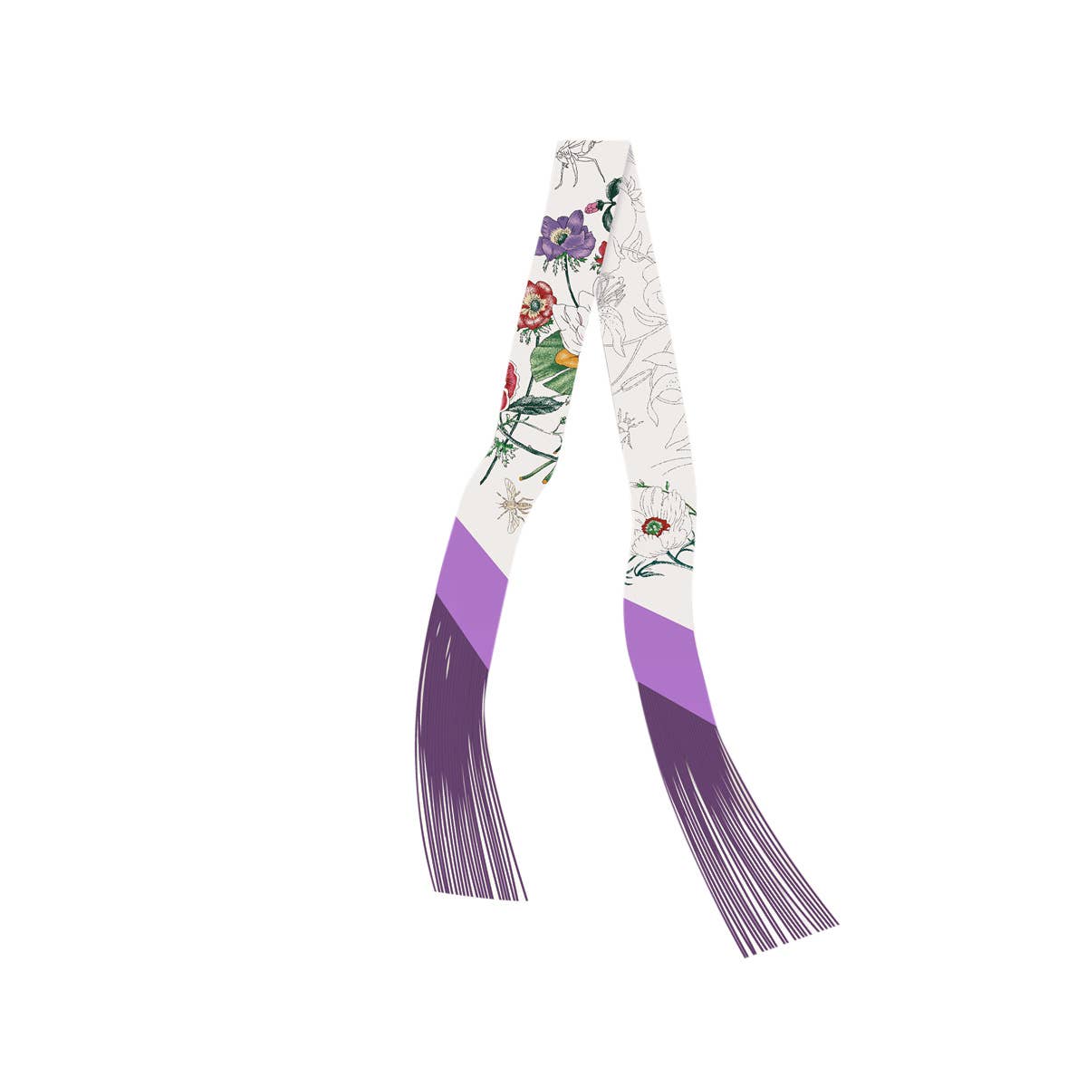 Frilly Scarf with Fringe-purple