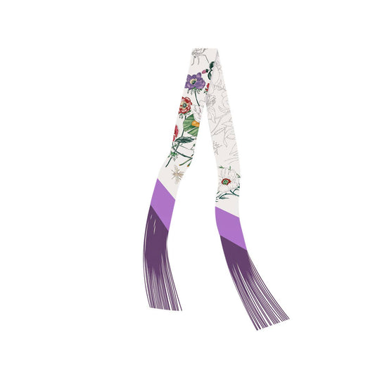Frilly Scarf with Fringe-purple
