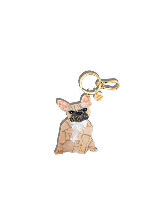 Hand-painted Frenchie Dog Breed Bag Charm + Keychain