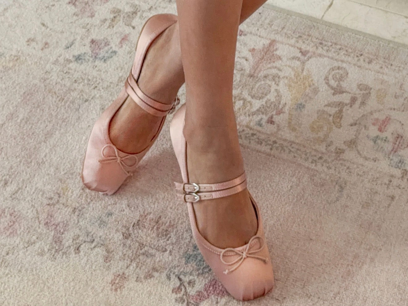 Gibsen Blush Satin Ballet Flat by Dolce Vita