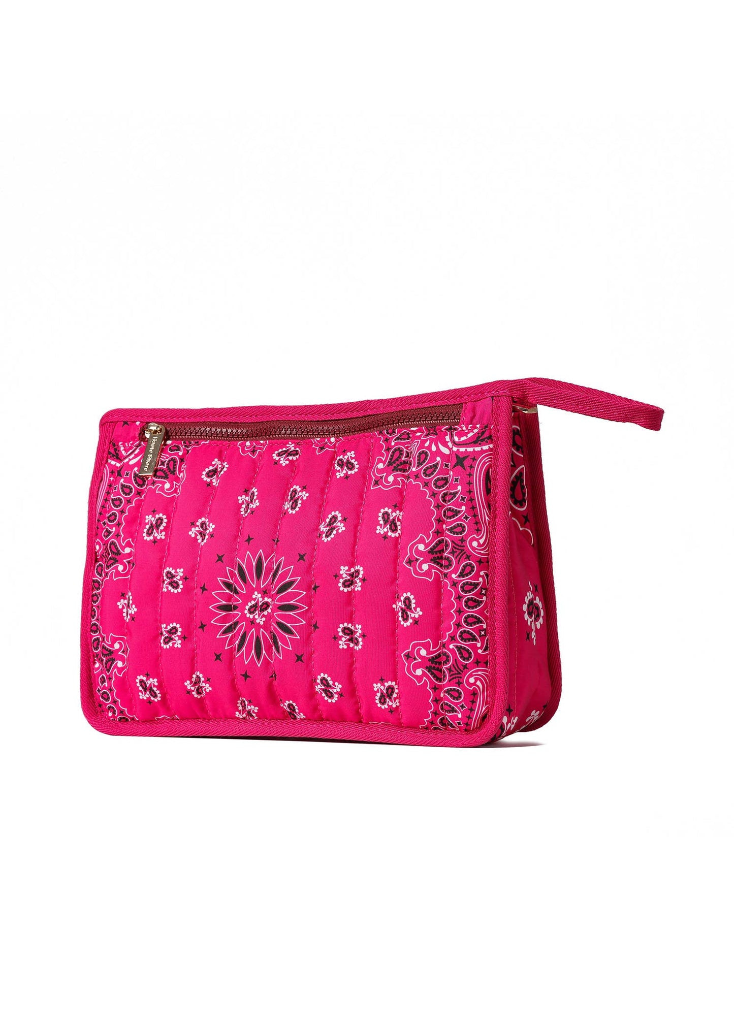 Bandana Print Pouch -Beau Hot Pink