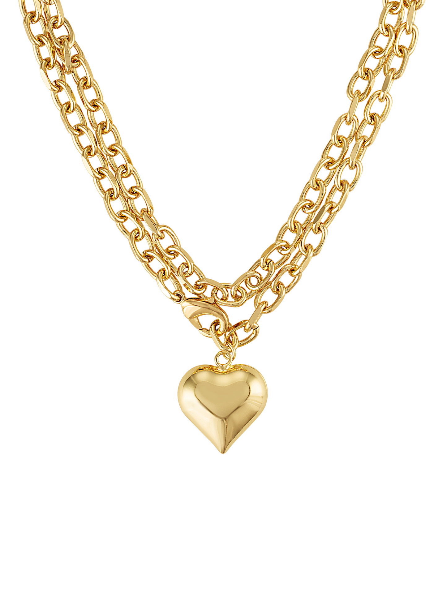 Poppy Puffy Heart Necklace