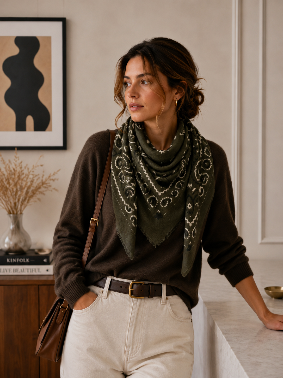Large Woolen Square Bandana