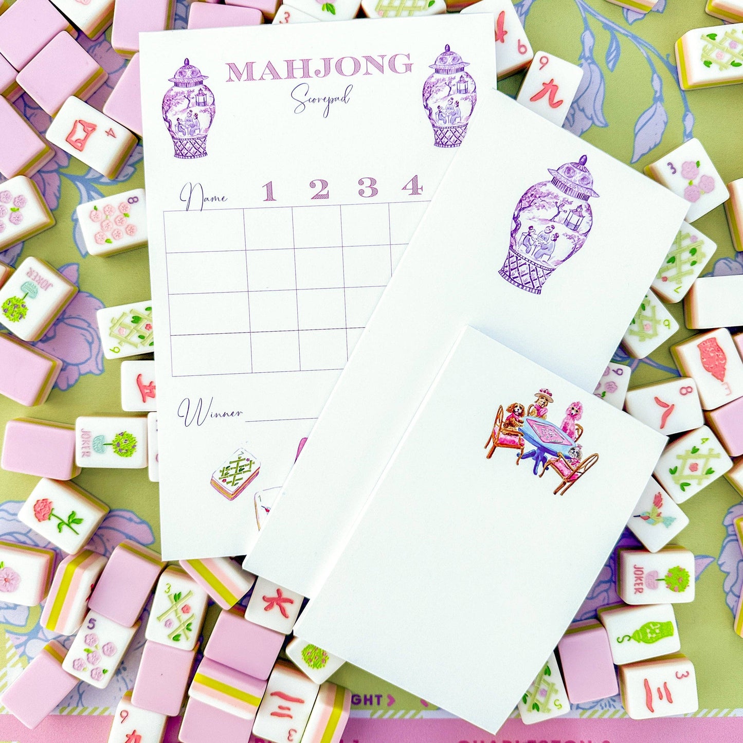Purple Mahjong Ginger Jar Listpad