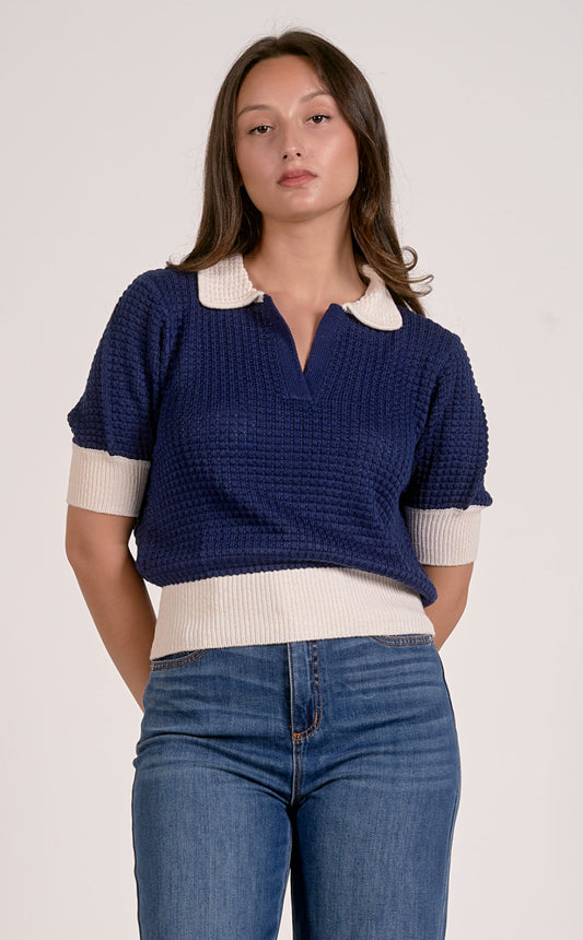 Crochet Collared Sweater