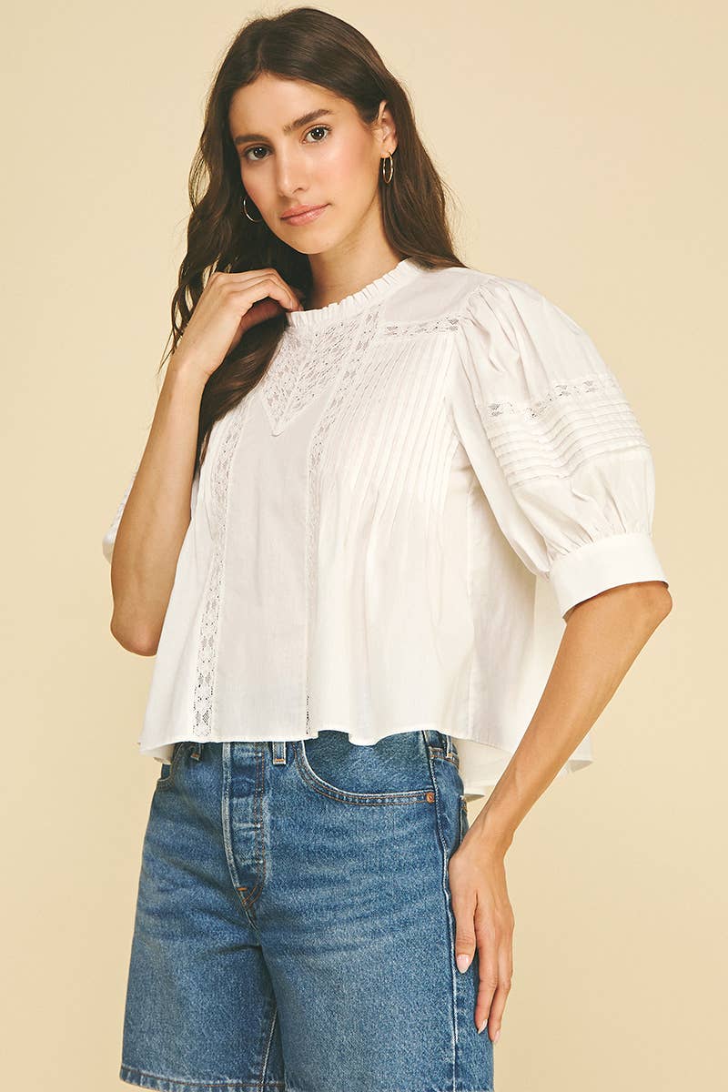 Lace Trimmed Blouse