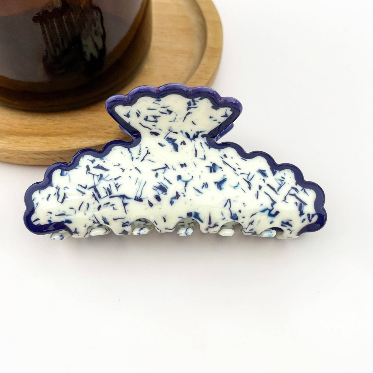 Wavy Marble Hair Clip