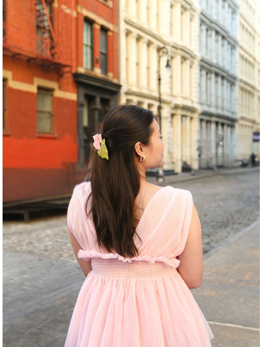 Hand-painted Vintage Tulips Claw Hair Clip | Eco-Friendly