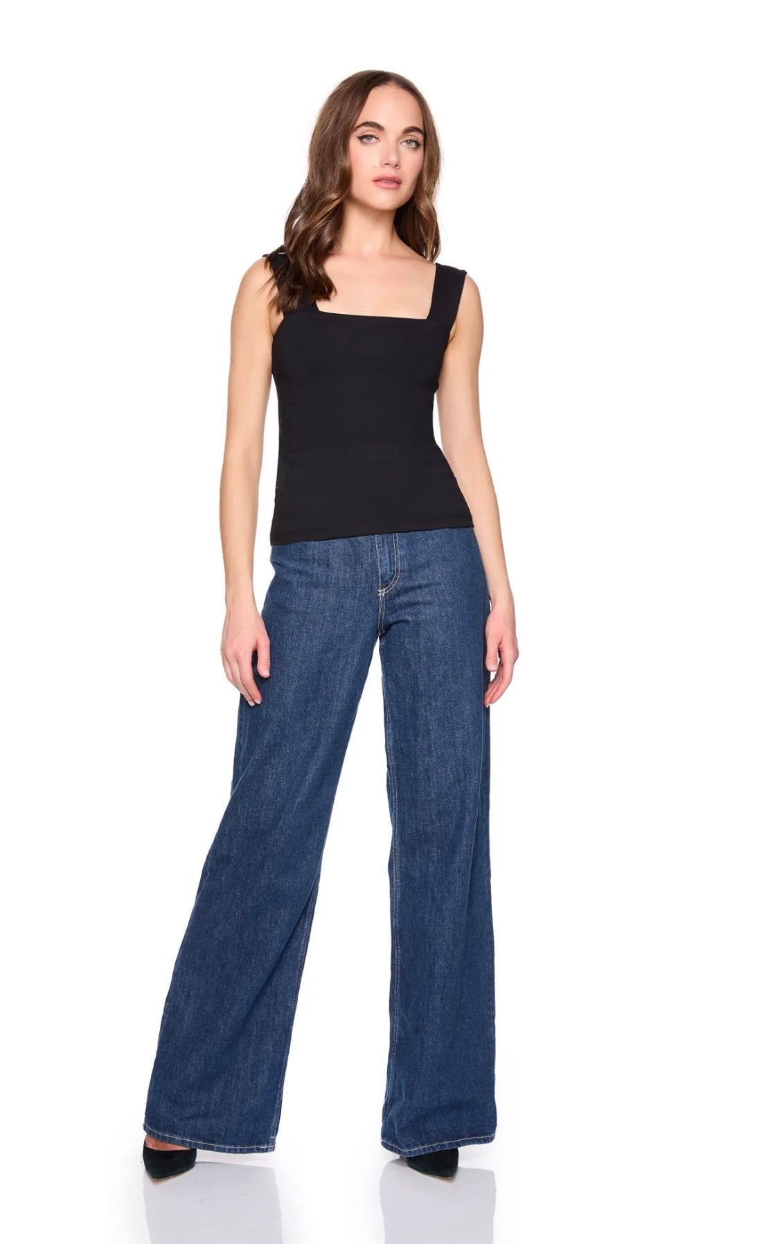 Susana Monaco Wide Strap Tank in Black