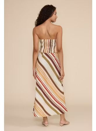 Penny Midi Skirt in Multi Stripe
